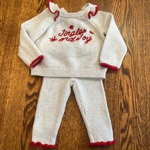 Christmas Baby Knit Outfit